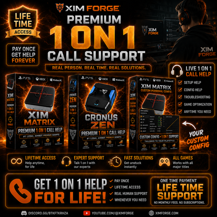 Any XIM Matrix or Cronus Zen issue — on a call, with you